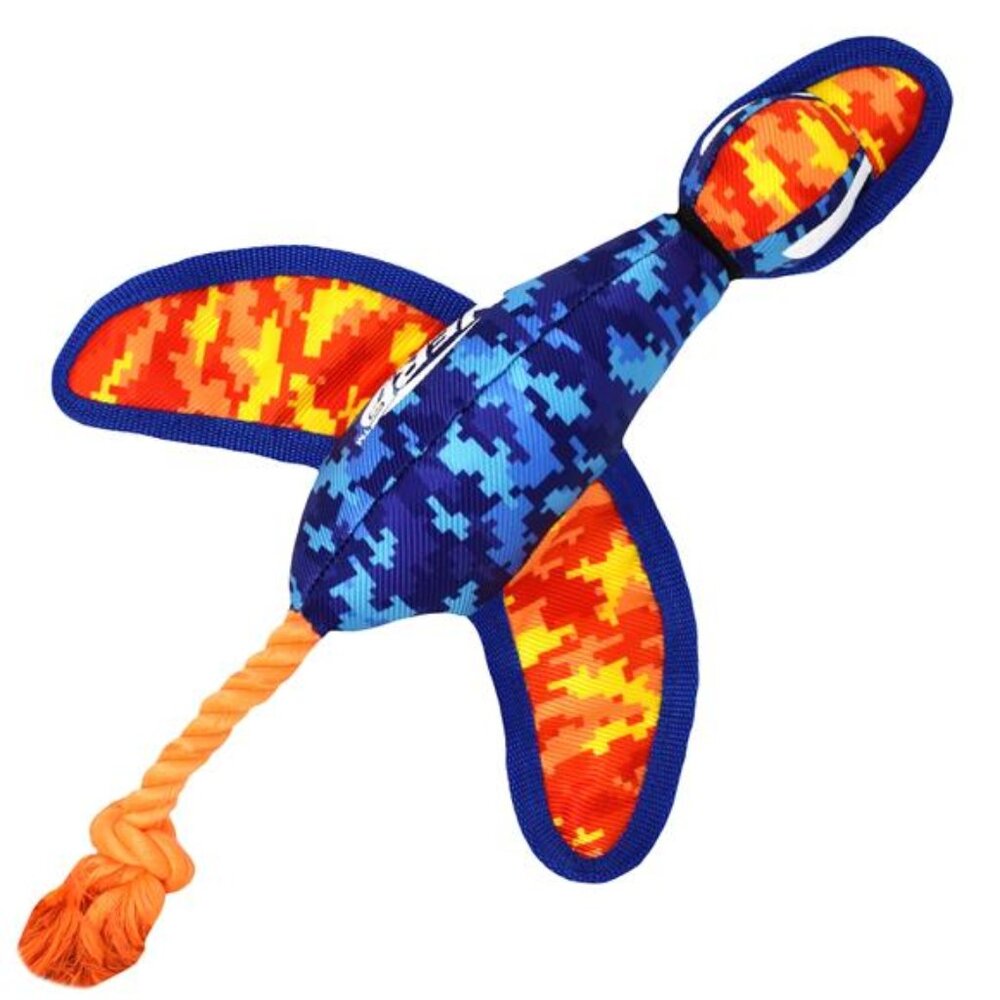 Nylon Digital Camo Crinkle Wing Duck Launching Fetch Dog Toy,